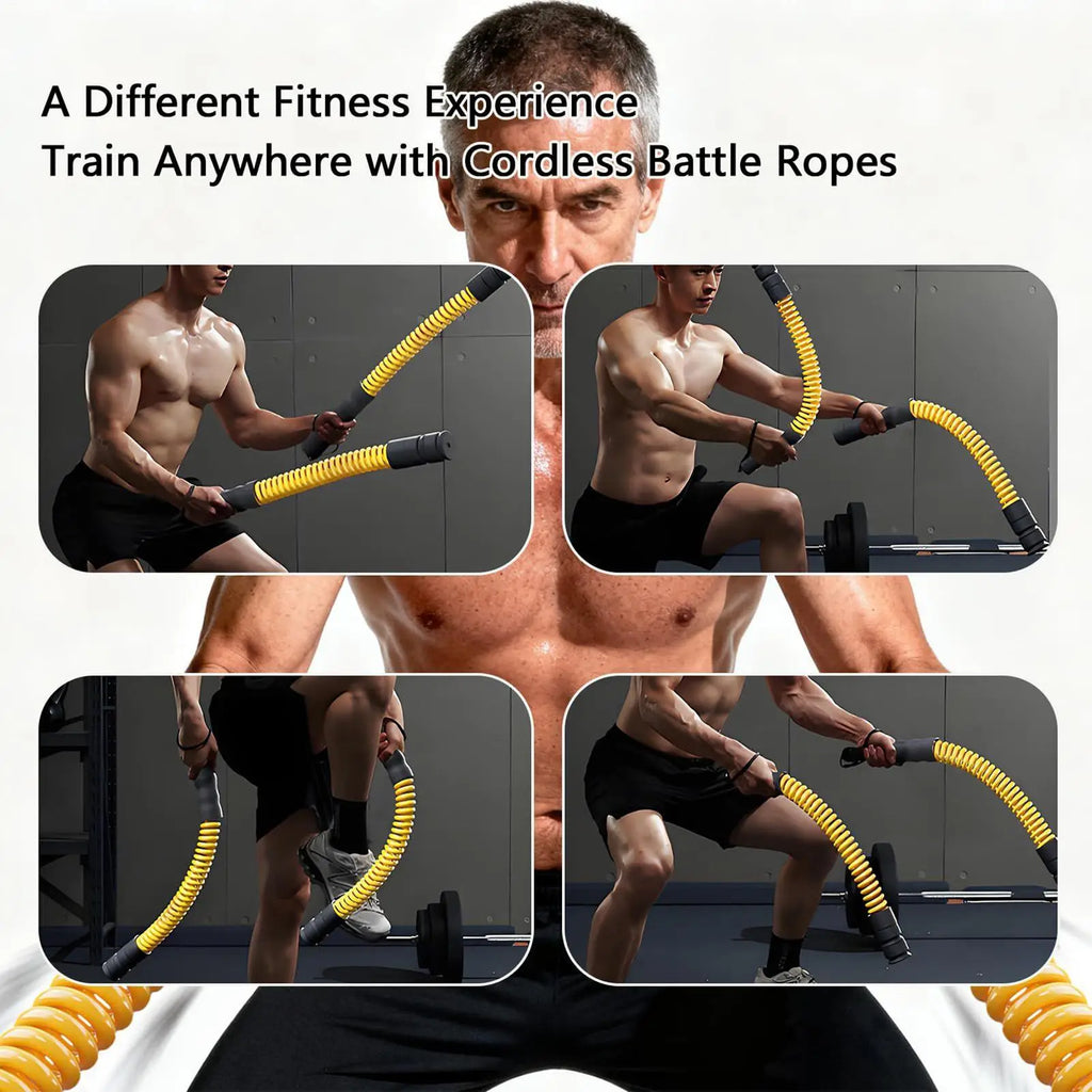 2pcs Adjustable Fitness Ropes Home Gym Battle Ropes Weighted Gym Exercise Equipment For Athletes Boxers Bodybuilders