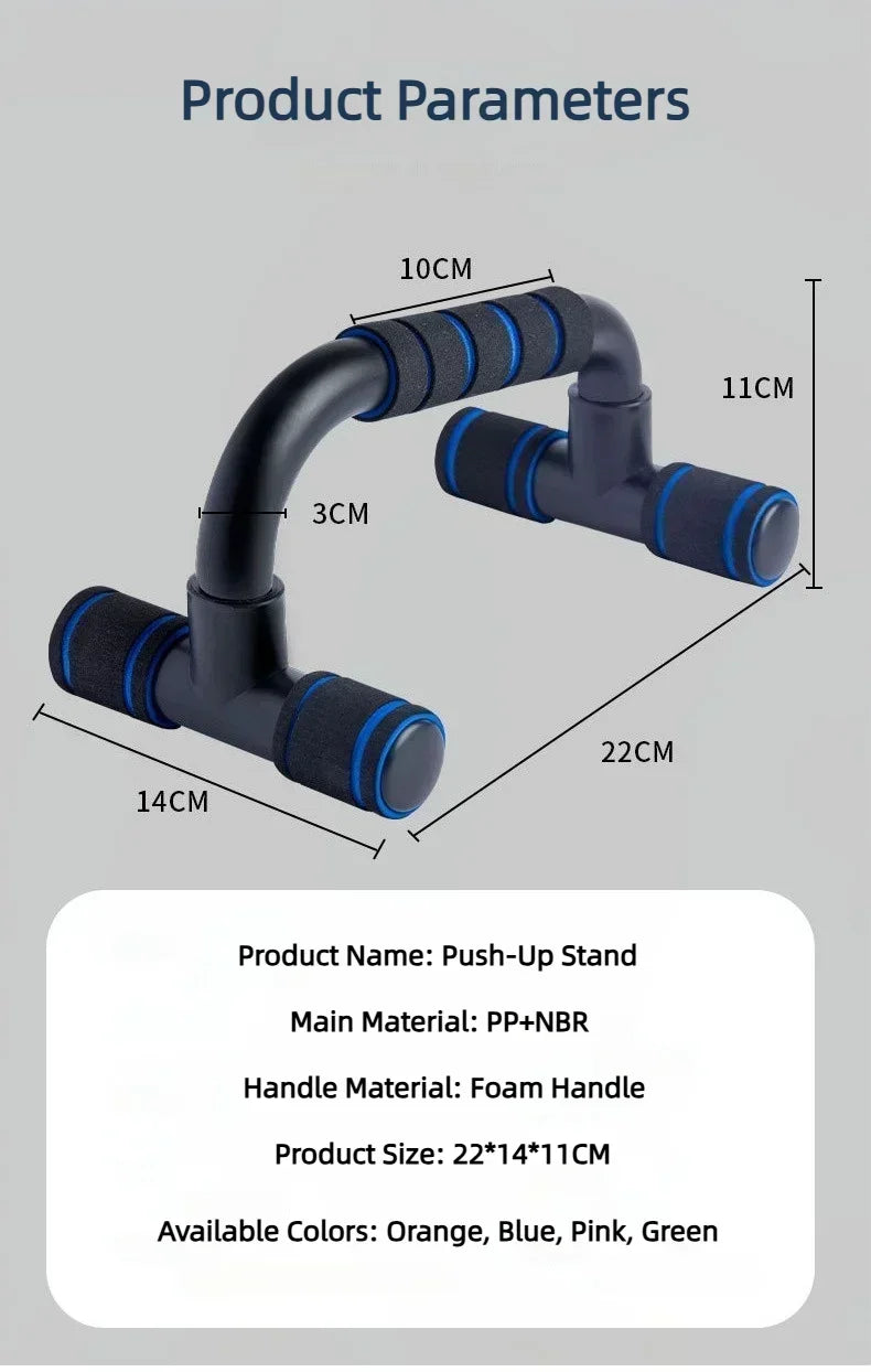 GYM Non-Slip H-Shaped Push Up Bar,Handles Home Fitness Equipment for Arm Chest Workout Anti-Skid Support Stand Fitness Sport 2pc