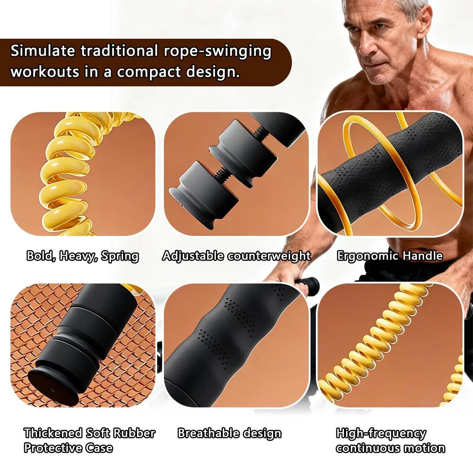 2pcs Adjustable Fitness Ropes Home Gym Battle Ropes Weighted Gym Exercise Equipment For Athletes Boxers Bodybuilders