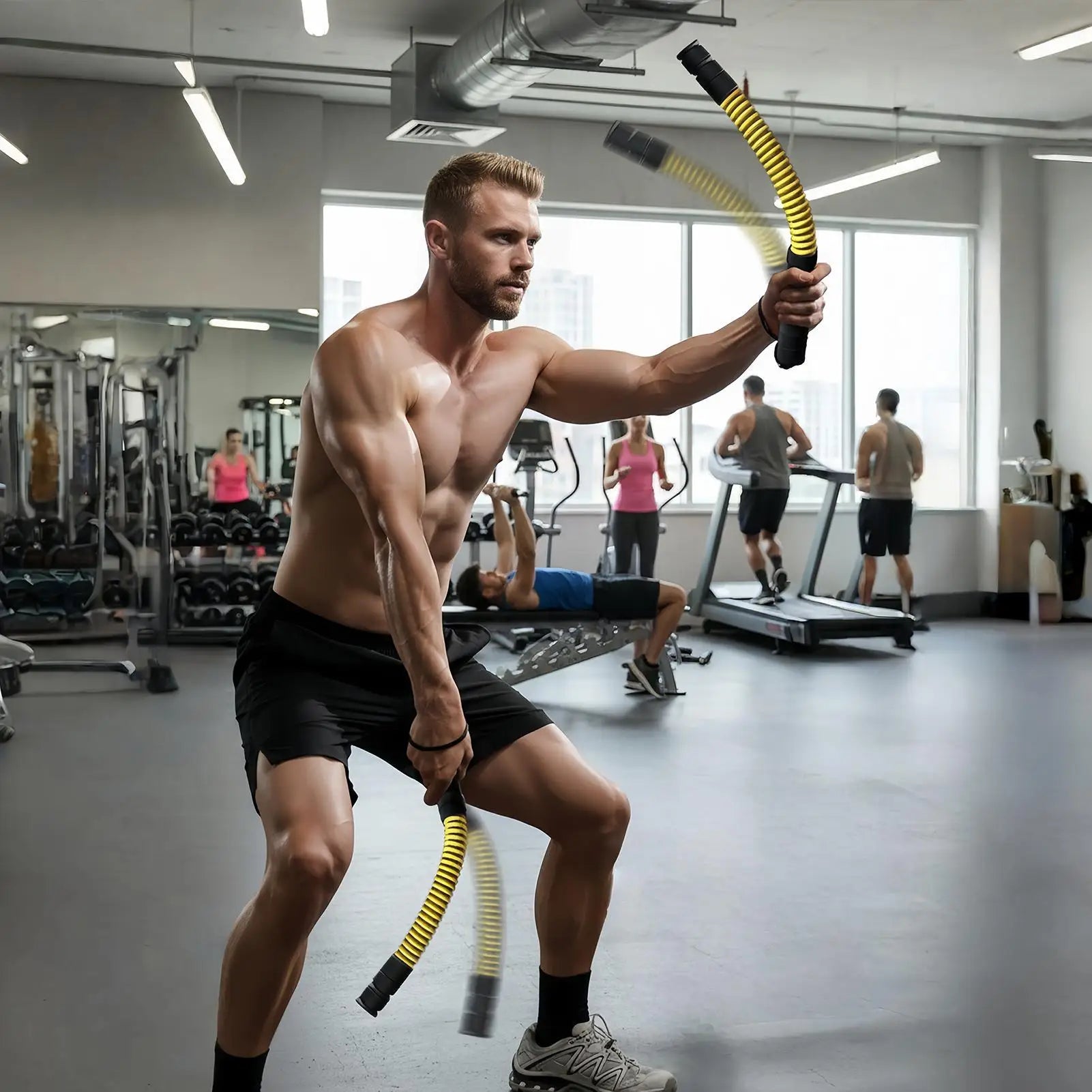 2pcs Adjustable Fitness Ropes Home Gym Battle Ropes Weighted Gym Exercise Equipment For Athletes Boxers Bodybuilders