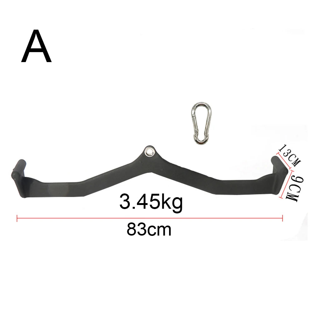 Home Gym Fitness Rowing V-Bar Pully Cable Machine Attachments Biceps Triceps Back Blaster Handle Pull Down Hand Grips