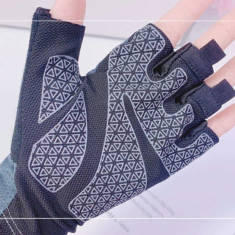 Professional Gym Fitness Breathable Anti-Slip Women Men Half Finger Summer Fishing Cycling Fingerless Gloves Female Bicycle Bike