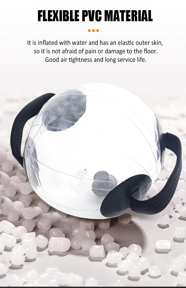 Water Filled Exercise Ball Fitness Aqua Ball Weightlifting Hydration Bag Kettle Dumbbells Home Gym Equipment Strength Training